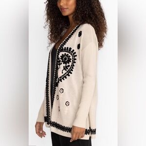 Johnny Was Bella Drape Cardigan silk cashmere size Large